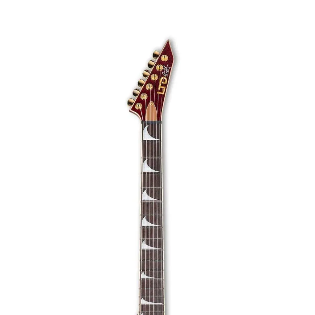 ESP LTD Kirk Hammett Signature V Electric Guitar- Red Sparkle - LKH-VRSP