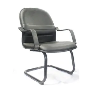 Euro Executive Visitors Arm Chair Black (120kg Max)
