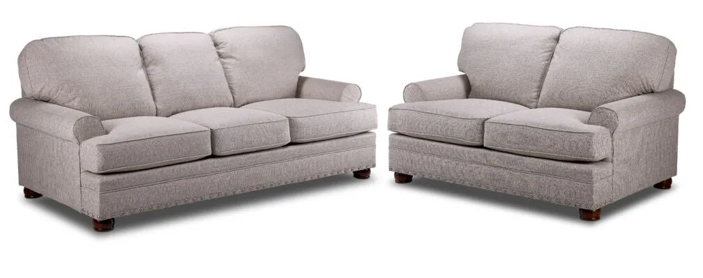 Farmington Sofa and Loveseat Set - Buff