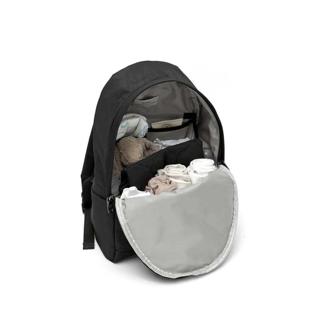 Finnson Inge Eco Changing Backpack With Changing Mat - Black