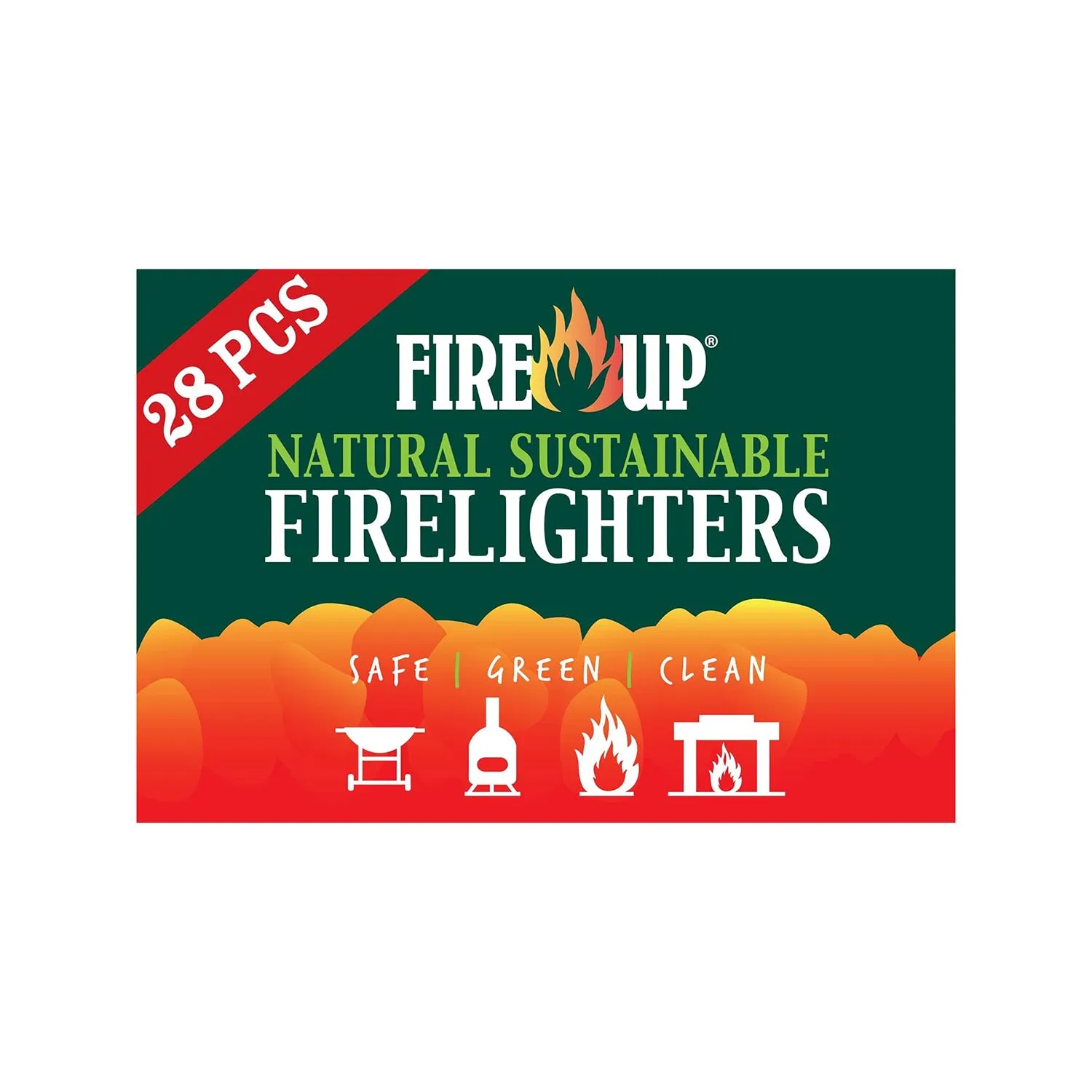 FireUp Natural Firelighters 28-Pack