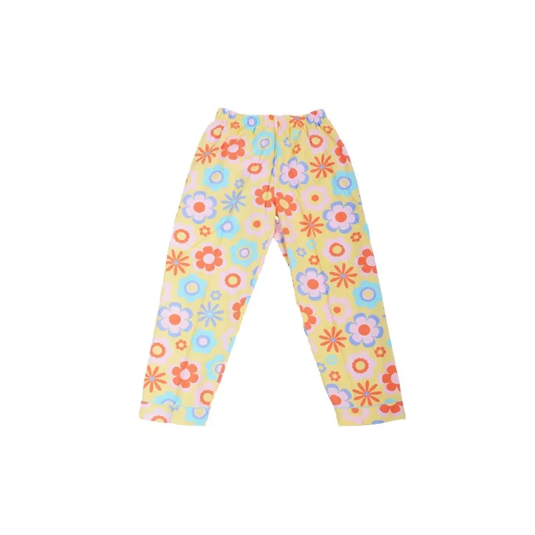 Flannel PJ Set, Retro Floral, Size 12