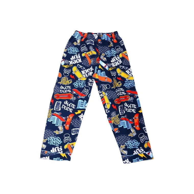 Flannel PJ Set, Skater, Size 14