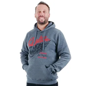 Fleece Hoodie Custom Moto Charcoal Marle - S