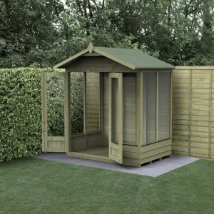 Forest Garden 4life Apex Summerhouse 6x4 with Double Doors and 5 Windows