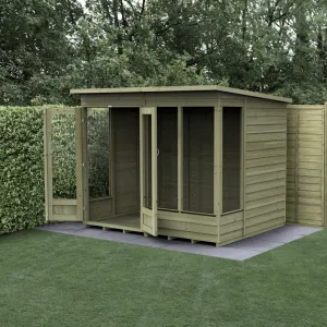 Forest Garden 4life Pent Summerhouse 8x6 - Double Door and 4 Windows