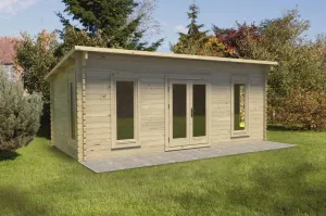 Forest Garden Arley 6m x 3m Double Glazed Cabin - 24kg Polyester Felt and No Underlay