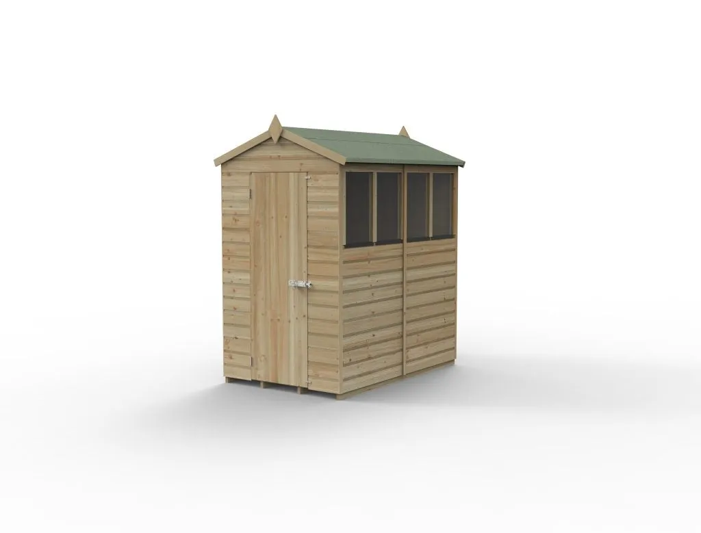 Forest Garden Beckwood 4x6 Apex Shed with 4 Windows