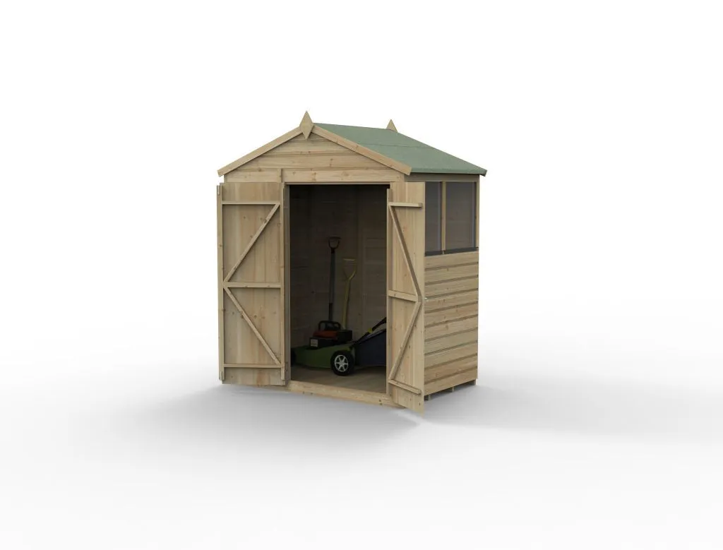 Forest Garden Beckwood 6x4 Apex Shed with 2 Windows