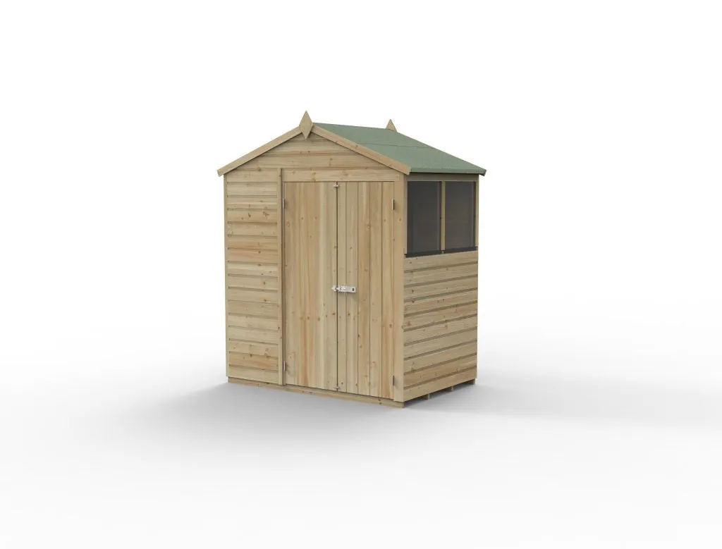 Forest Garden Beckwood 6x4 Apex Shed with 2 Windows