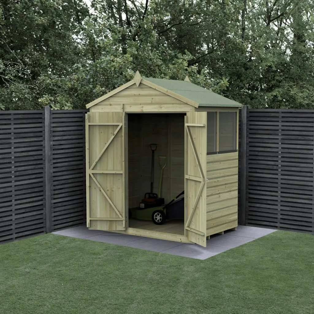 Forest Garden Beckwood 6x4 Apex Shed with 2 Windows