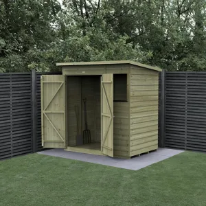 Forest Garden Beckwood 6x4 Pent Shed with Window and Double Door