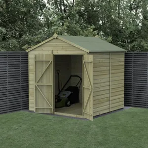 Forest Garden Beckwood 7x7 Apex Shed with No Windows and Double Door