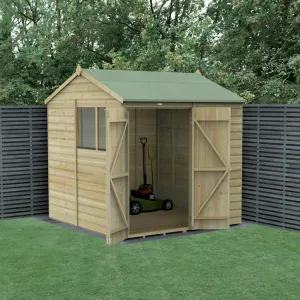 Forest Garden Beckwood 7x7 Reverse Apex Shed with 2 Windows and Double Door