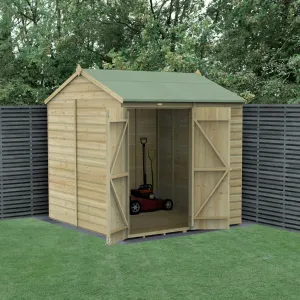 Forest Garden Beckwood 7x7 Reverse Apex Shed with No Windows and Double Door