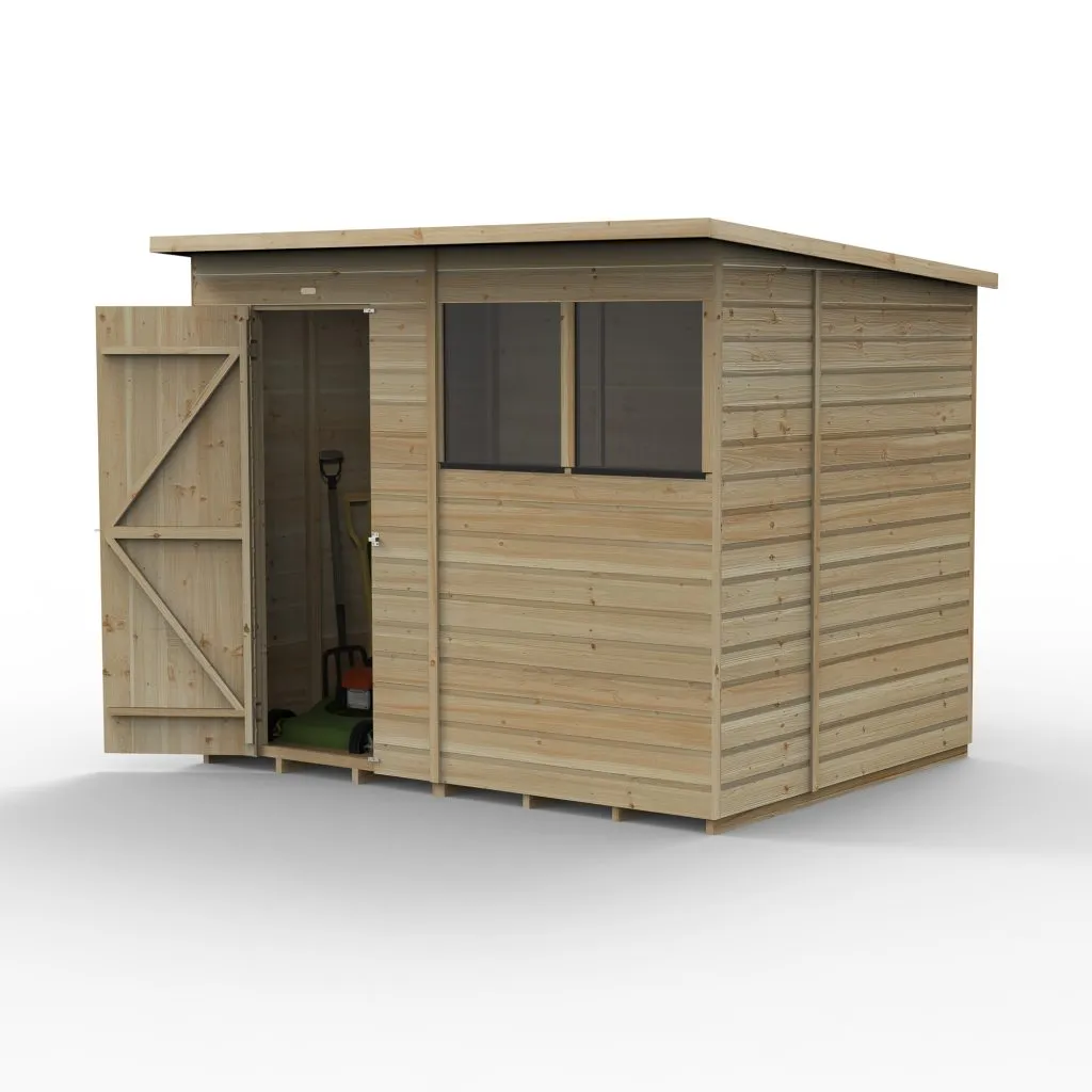 Forest Garden Beckwood 8x6 Pent Shed with 2 Windows