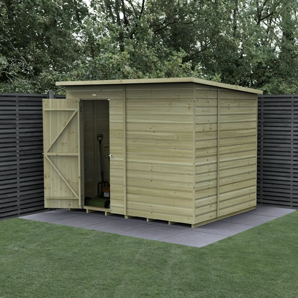 Forest Garden Beckwood 8x6 Pent Shed without Windows