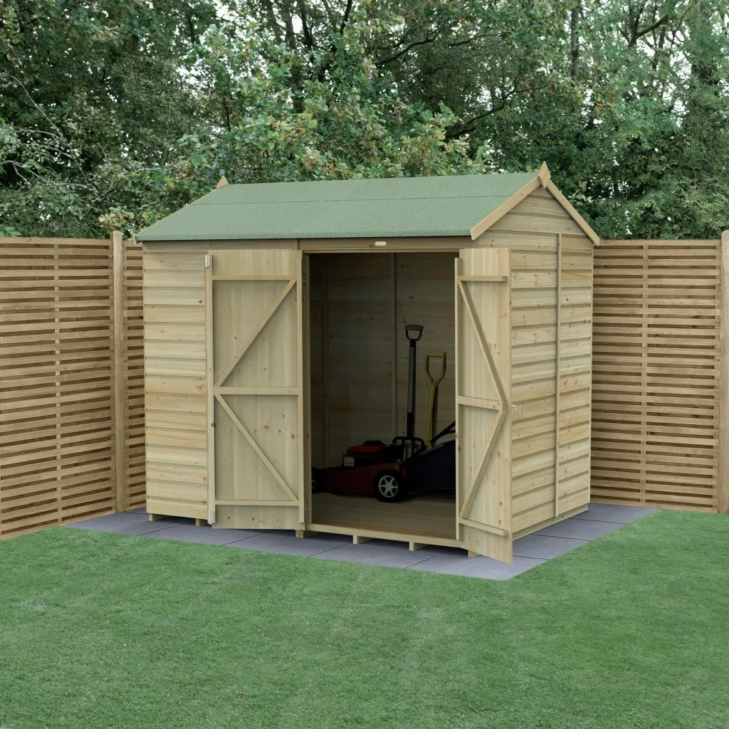 Forest Garden Beckwood 8x6 Reverse Apex Shed with Double Door