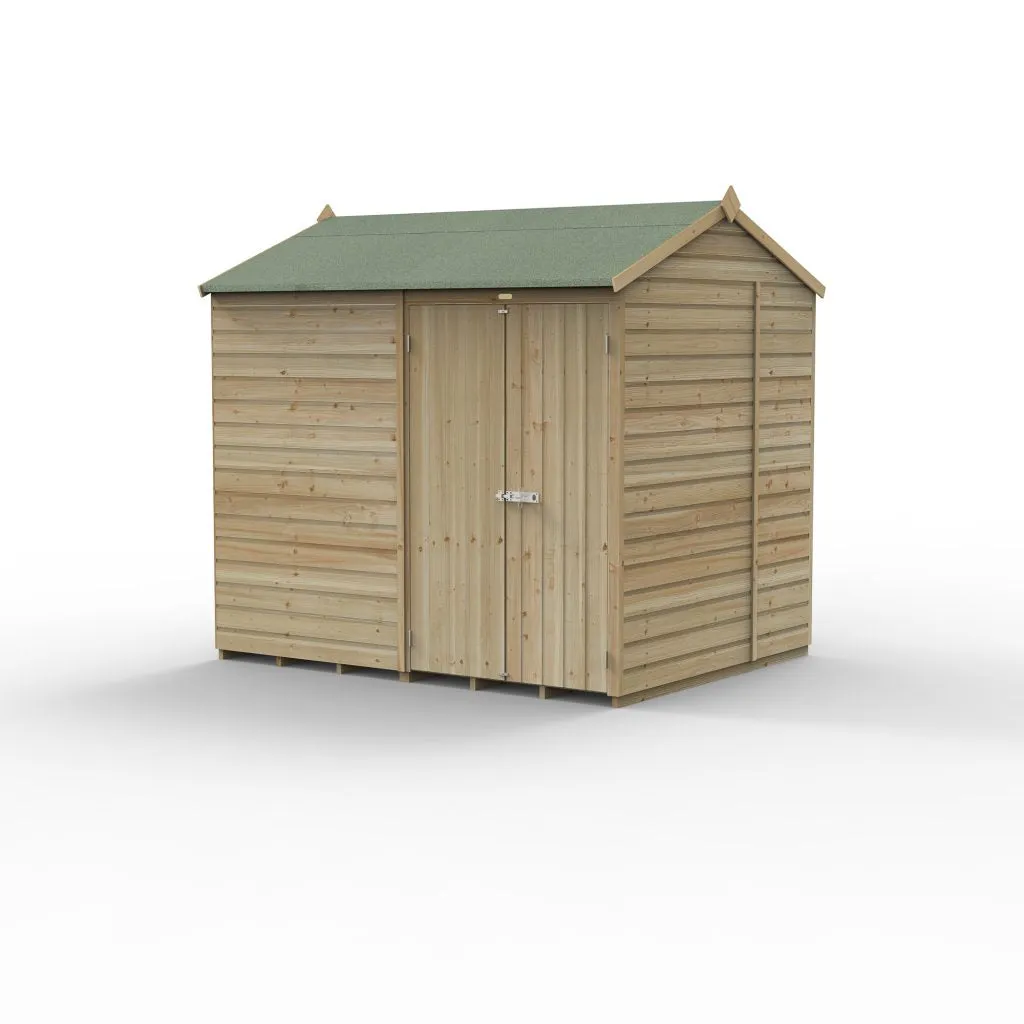 Forest Garden Beckwood 8x6 Reverse Apex Shed with Double Door