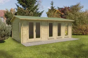 Forest Garden Blakedown 6m x 4m Double Glazed Log Cabin - Felt Shingles plus Underlay