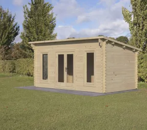 Forest Garden Elmley 5m x 3m Double Glazed Log Cabin - 34kg Polyester Felt plus Underlay