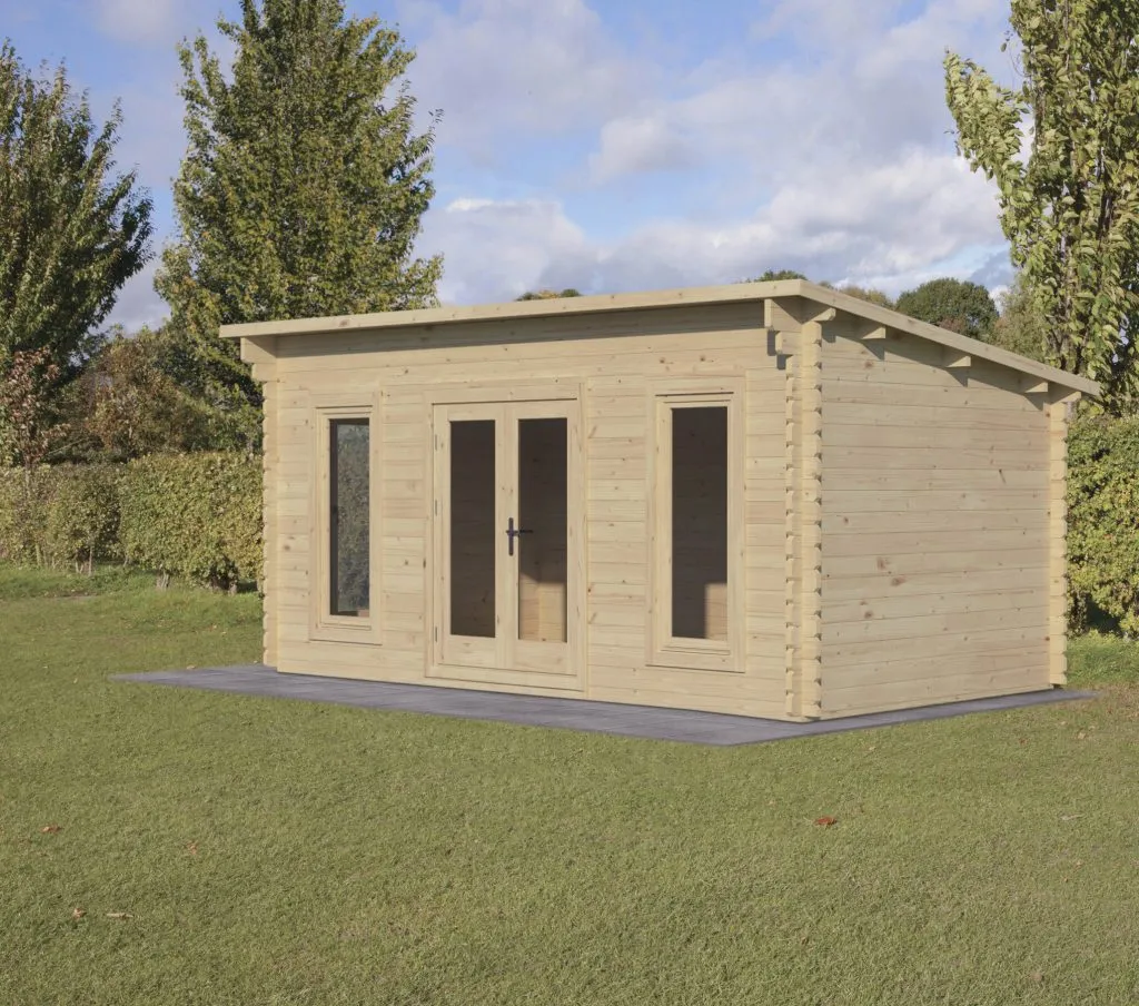 Forest Garden Elmley 5m x 3m Double Glazed Log Cabin - 34kg Polyester Felt plus Underlay
