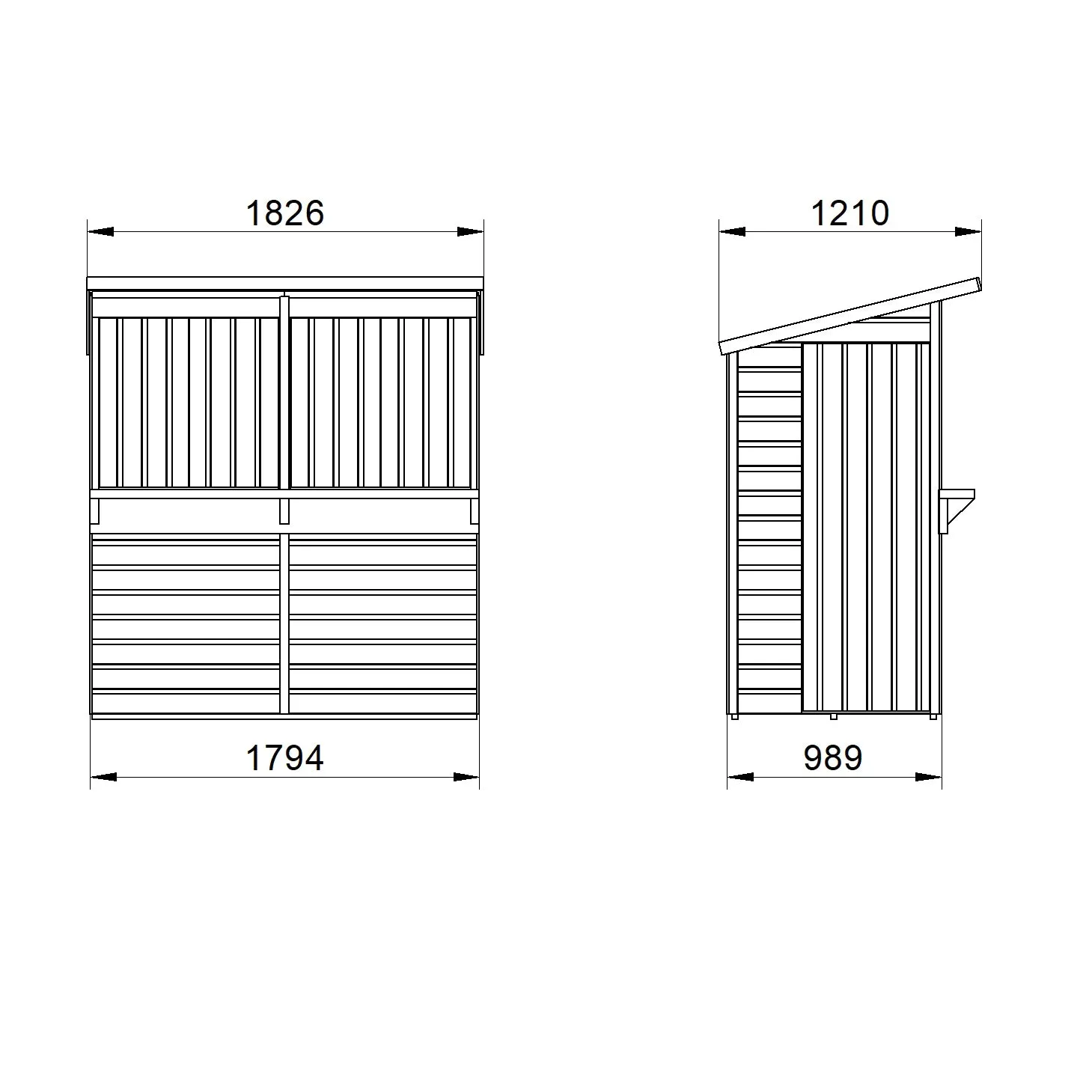 Forest Garden Shiplap PTR 6x3 Pent Garden Bar