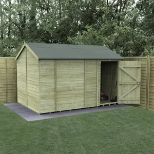 Forest Garden Timberdale 12x8 Reverse Apex Shed No Window