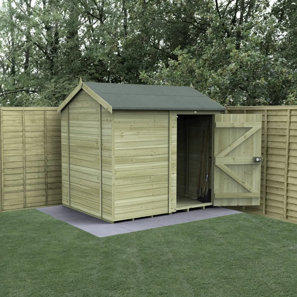 Forest Garden Timberdale 8x6 Reverse Apex Shed No Window