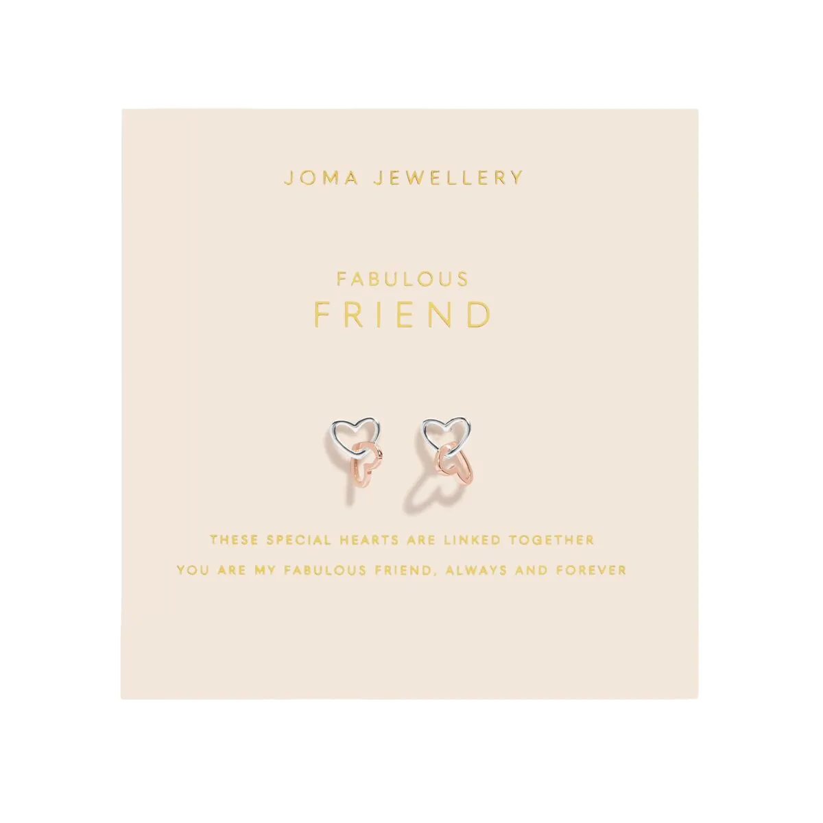 Forever Yours 'Fabulous Friend' Earrings | Silver & Rose Gold Plated