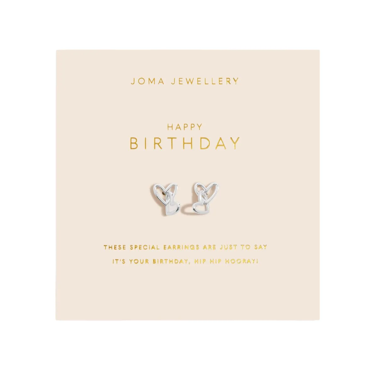 Forever Yours 'Happy Birthday' Earrings | Silver Plated