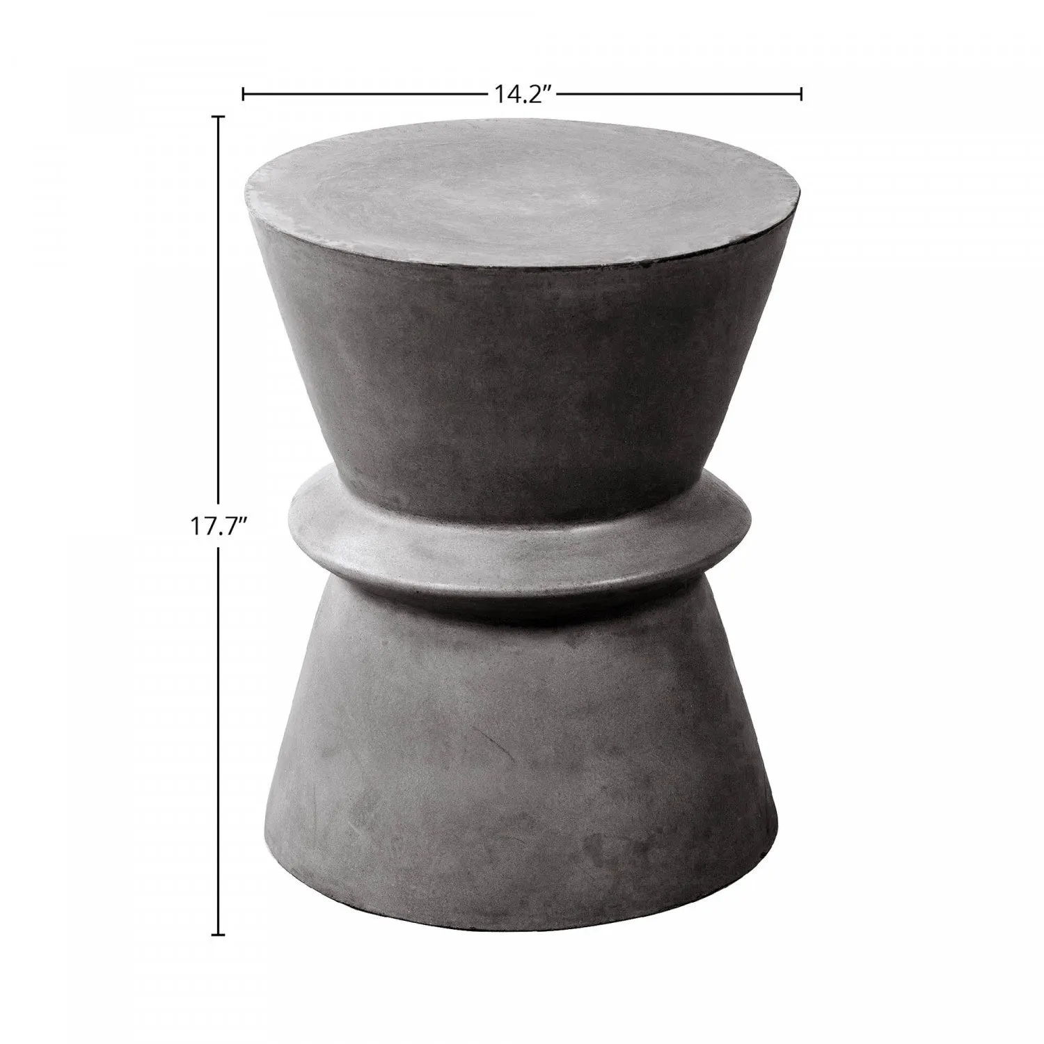 Gavrin Hourglass Side Table - Dark Grey