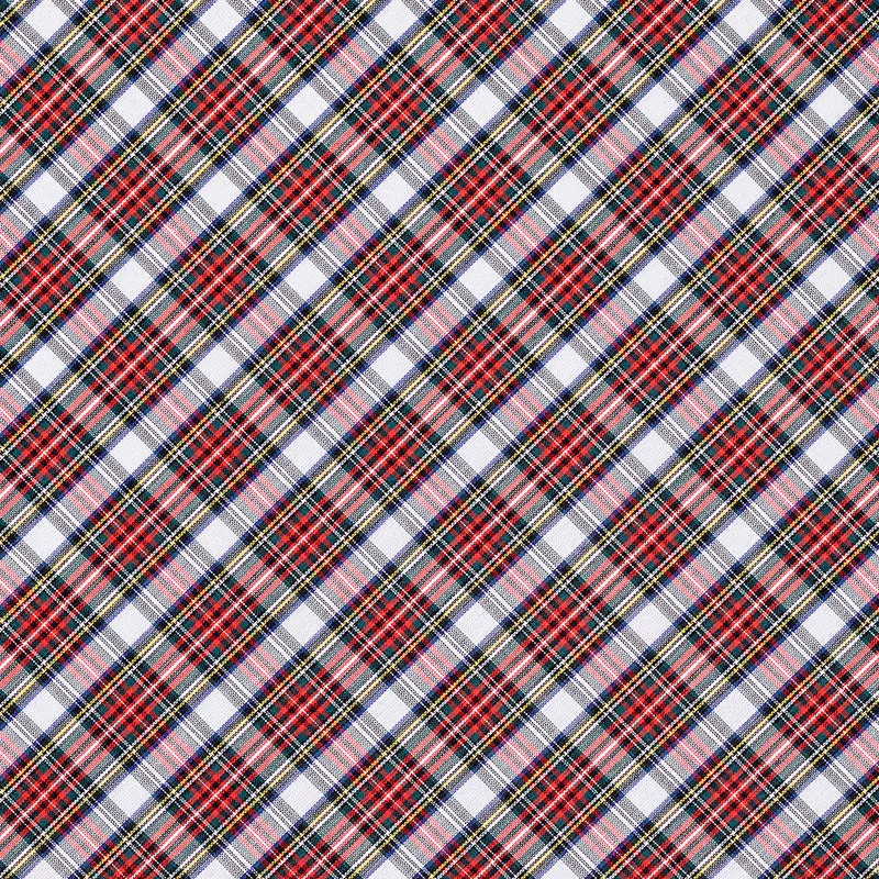 Genuine White & Red Tartan Shoelaces