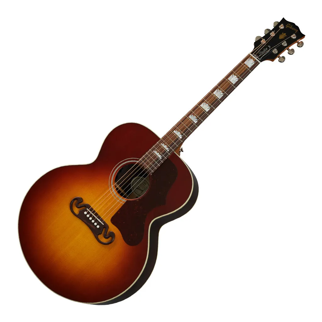 Gibson SJ200 Studio Acoustic Guitar - Rosewood Burst - Rosewood Fretboard