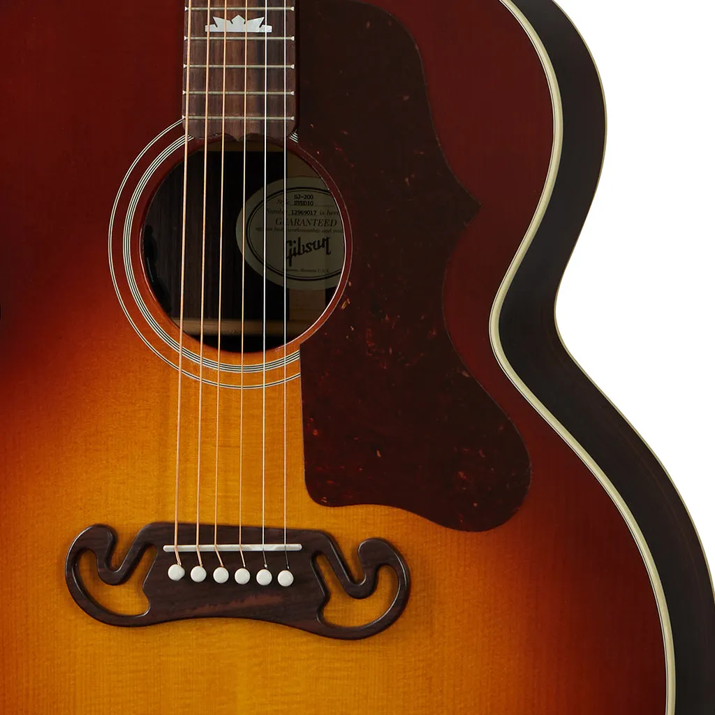 Gibson SJ200 Studio Acoustic Guitar - Rosewood Burst - Rosewood Fretboard