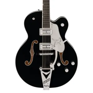 Gretsch Falcon Hollow Body Ebony Fingerboard with String-Thru Bigsby and Chrome Hardware - Black