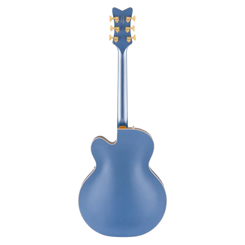Gretsch Falcon Hollow Body Ebony Fingerboard with String Thru Bigsby and Gold Hardware - Cerulean Smoke
