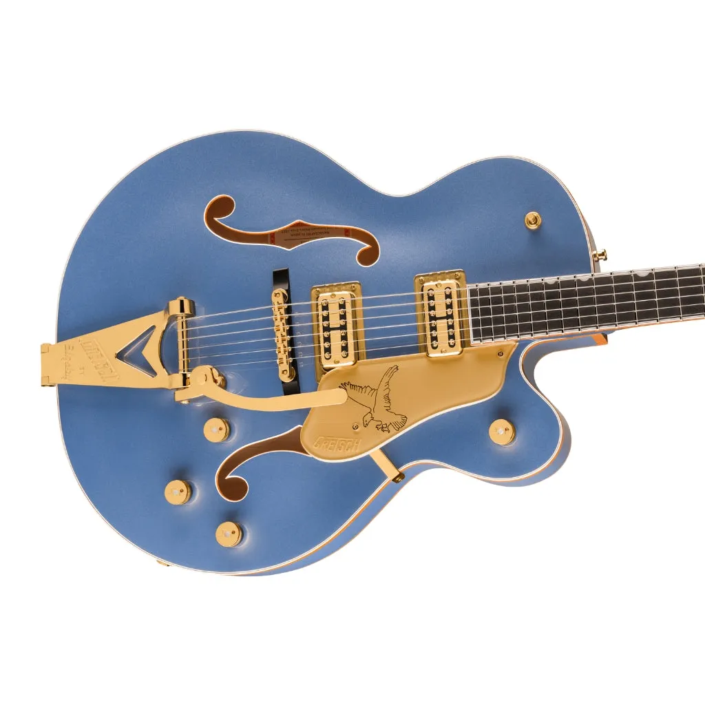 Gretsch Falcon Hollow Body Ebony Fingerboard with String Thru Bigsby and Gold Hardware - Cerulean Smoke