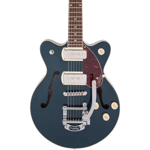 Gretsch - G2655T-P90 Streamliner Center Block Jr. Double-Cut P90 with Bigsby - Laurel Fingerboard - Two-Tone Midnight Sapphire and Vintage Mahogany Stain