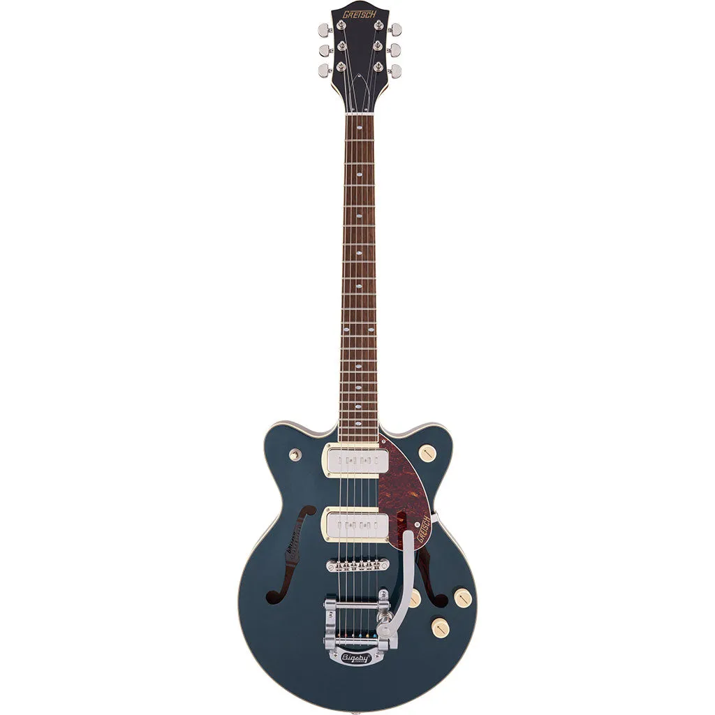 Gretsch - G2655T-P90 Streamliner Center Block Jr. Double-Cut P90 with Bigsby - Laurel Fingerboard - Two-Tone Midnight Sapphire and Vintage Mahogany Stain
