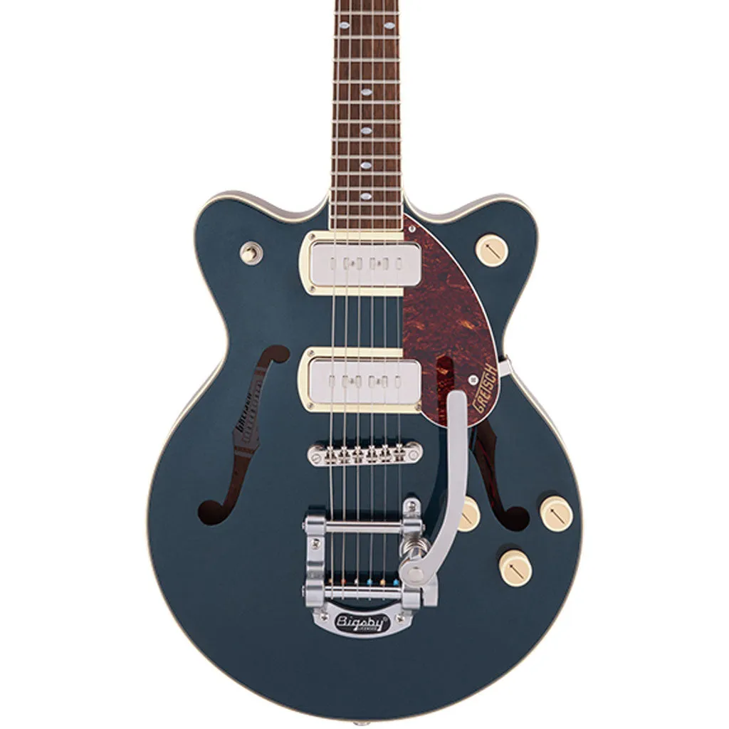Gretsch - G2655T-P90 Streamliner Center Block Jr. Double-Cut P90 with Bigsby - Laurel Fingerboard - Two-Tone Midnight Sapphire and Vintage Mahogany Stain