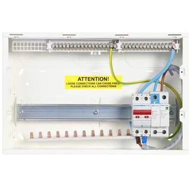 Hager VML112SPDRK 12 Way 100A Metal CU Rnd KO   SPD
