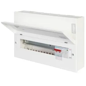 Hager VML112SPDRK 12 Way 100A Metal CU Rnd KO   SPD