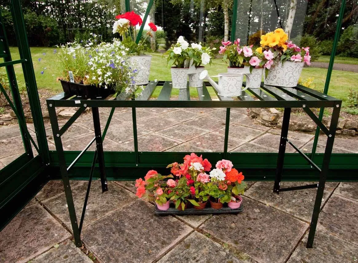 Halls 1 Tier Slatted Greenhouse Staging 4ft