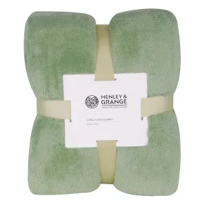 H&G Coral Fleece Blanket, Frost