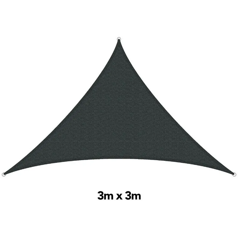 H&G Shade Sail Triangle Charcoal, 3x3m