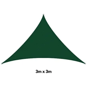 H&G Shade Sail Triangle Forest Green, 3x3m