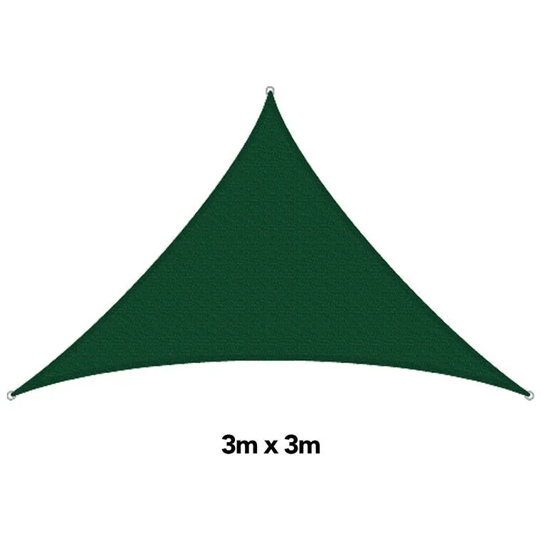 H&G Shade Sail Triangle Forest Green, 3x3m