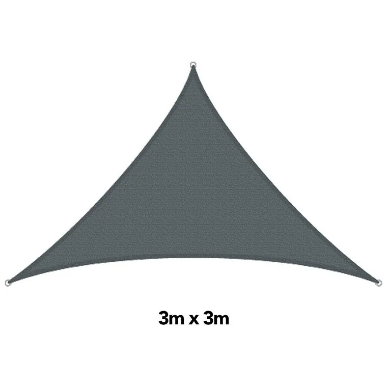 H&G Shade Sail Triangle Silver, 3 x 3m