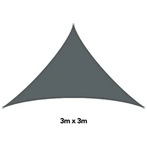 H&G Shade Sail Triangle Silver, 3 x 3m